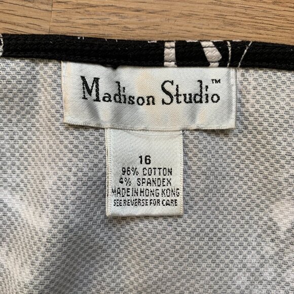 Vintage 70s/80s Mod Black Novelty Print Skirt – French Dancers – Women’s Sz 16 - Picture 3 of 7